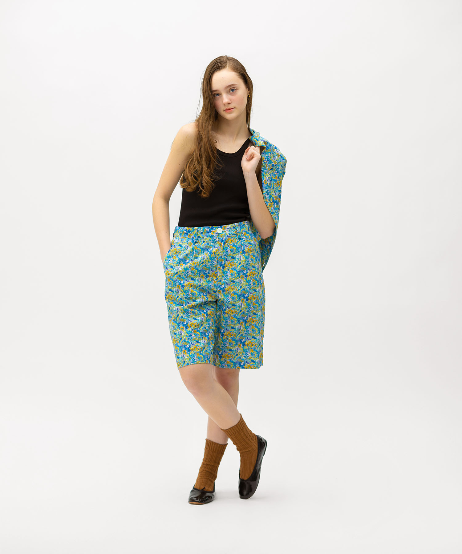 【LIBERTY PRINT】 OPEN COLLAR SHIRTS