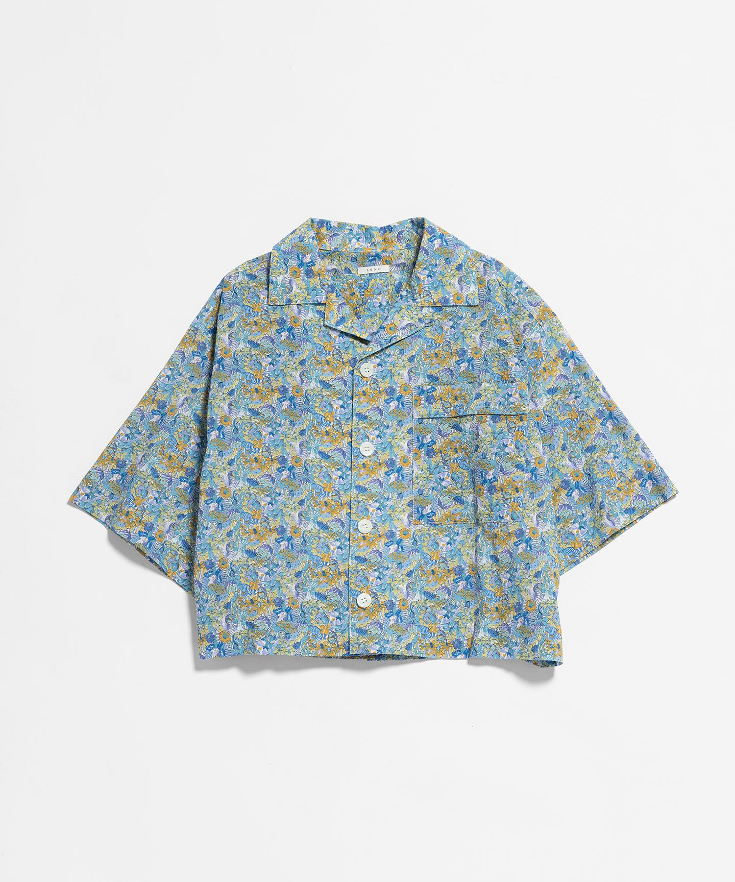 【LIBERTY PRINT】 OPEN COLLAR SHIRTS