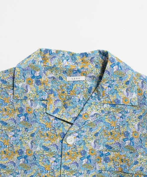【LIBERTY PRINT】 OPEN COLLAR SHIRTS