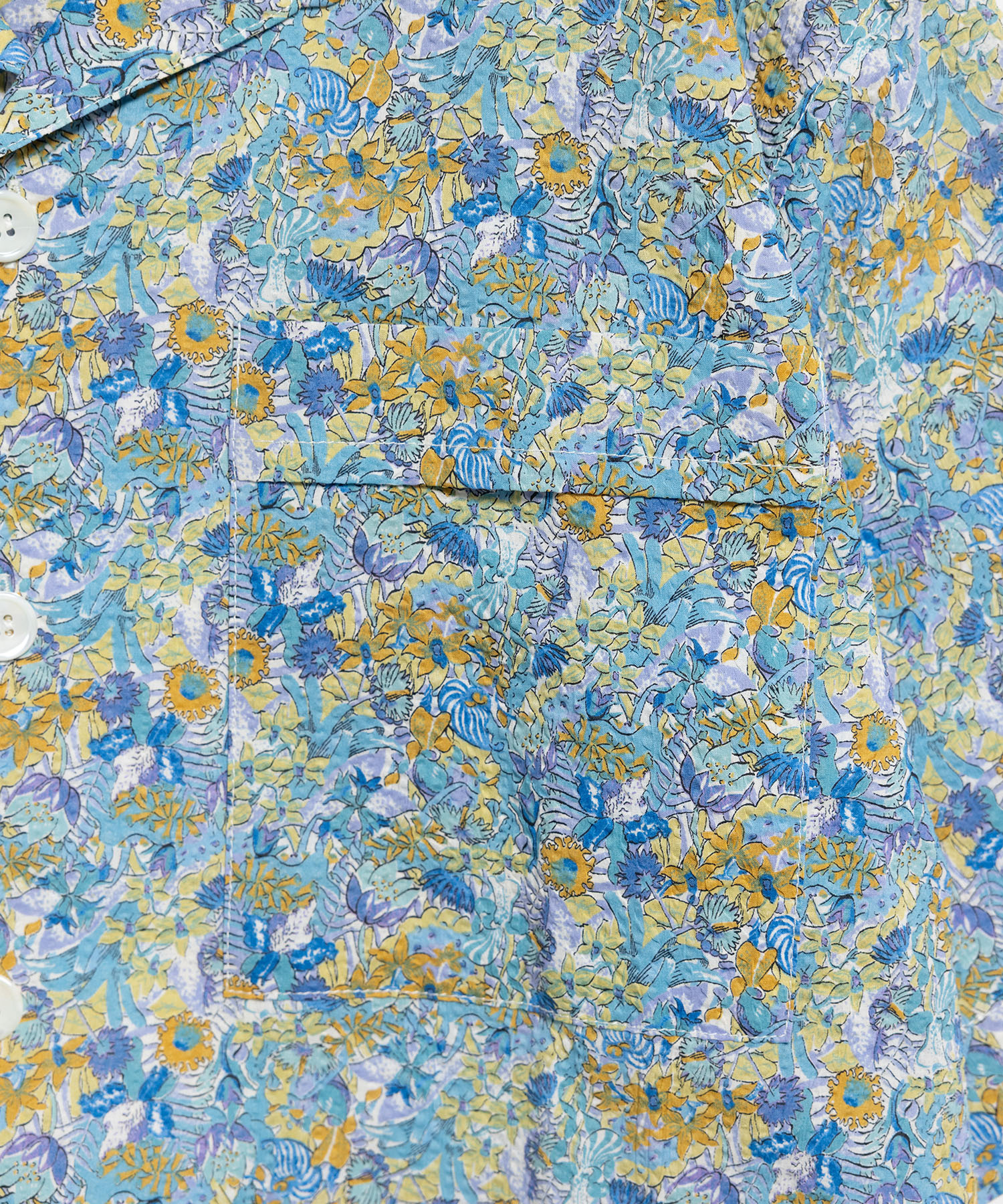 【LIBERTY PRINT】 OPEN COLLAR SHIRTS