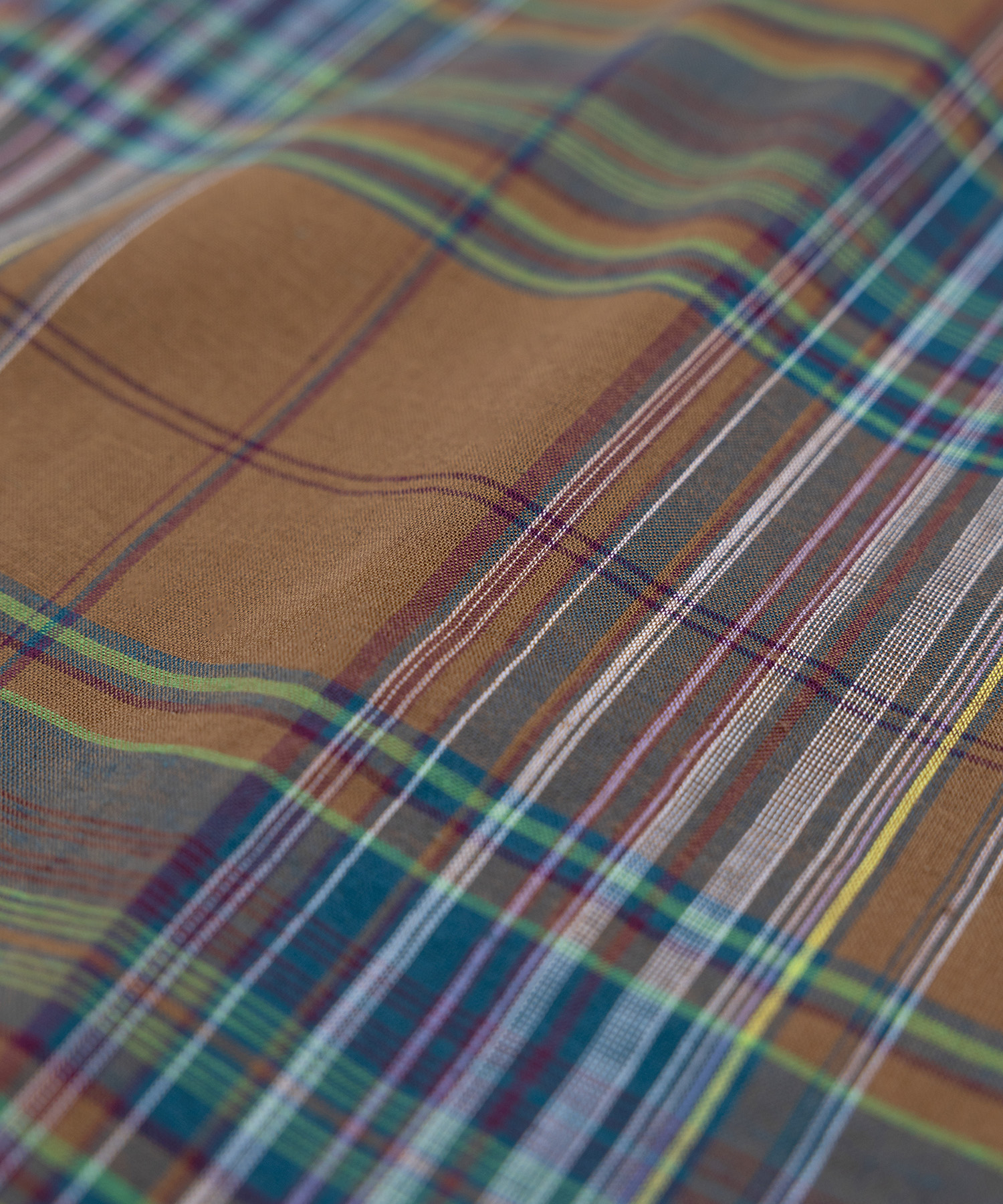 DARK MADRAS CHECK WRAP SKIRT