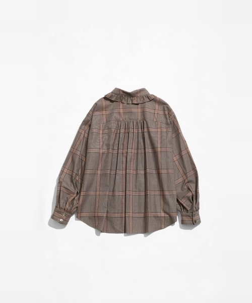 TUCKED PLEATS COLLAR BLOUSE with MIYAKO TAKAYAMA