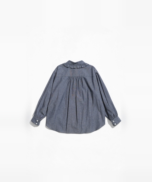 TUCKED PLEATS COLLAR BLOUSE with MIYAKO TAKAYAMA