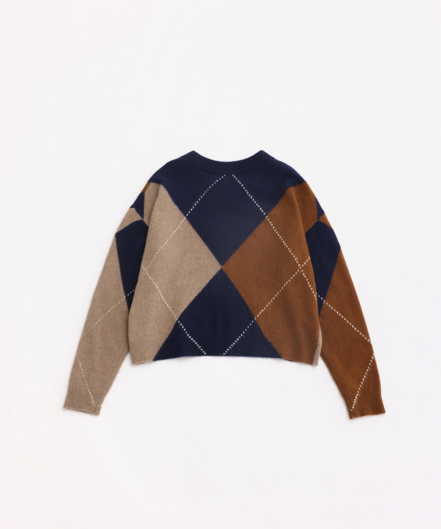 BIG ARGYLE BRUSHED KNIT