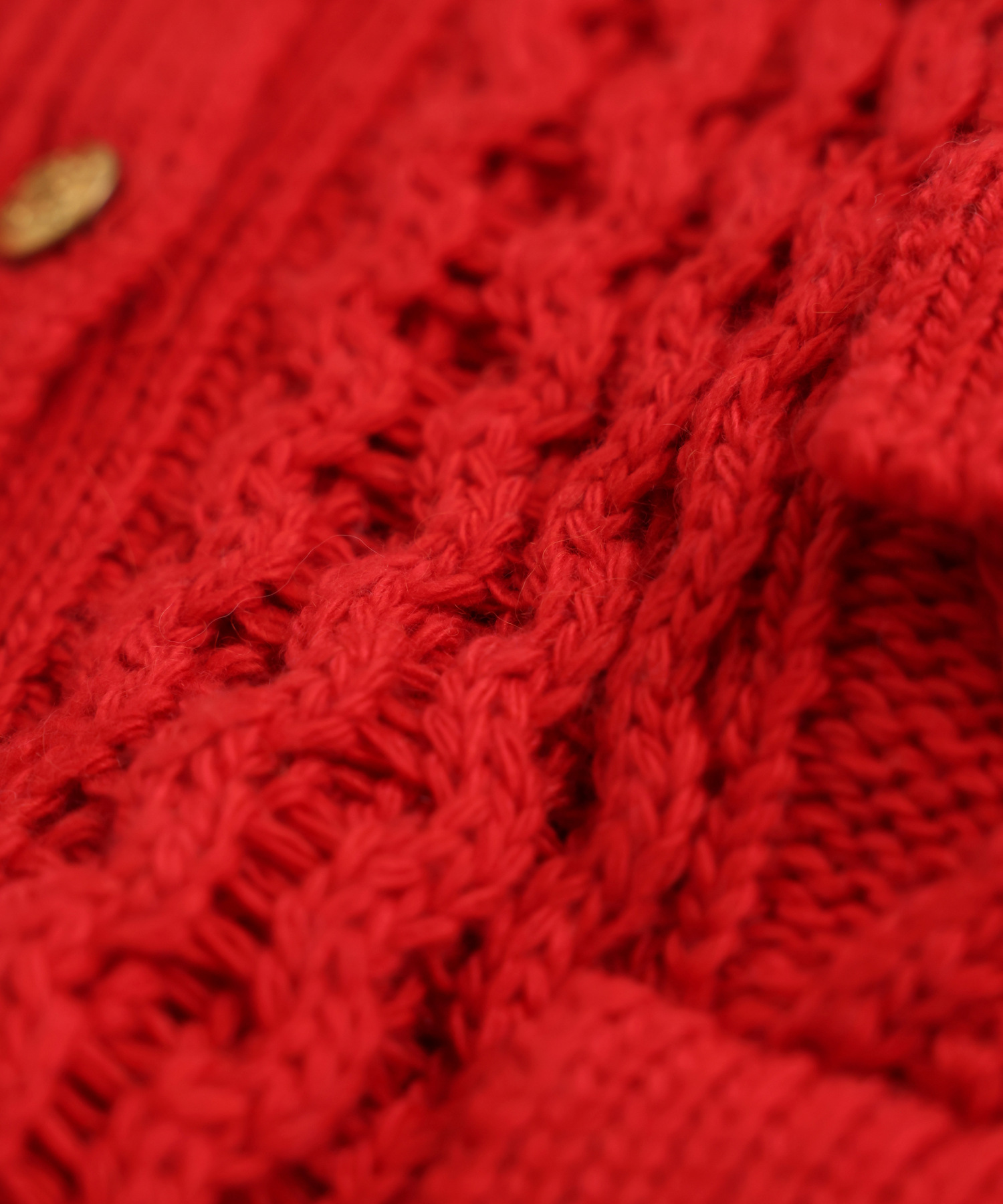 ARAN KNIT CREW NECK CARDIGAN