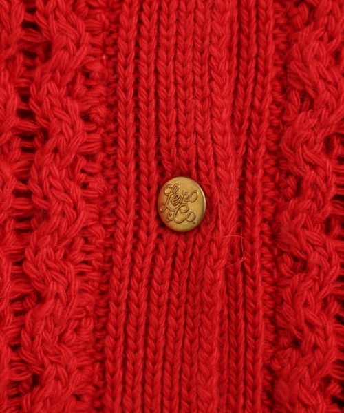 ARAN KNIT CREW NECK CARDIGAN