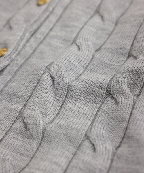 CABLE PATTERN CREW CARDIGAN