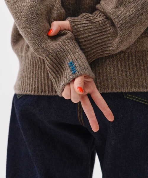 EXTRA FINE LAMBSWOOL SWEATER with MIYAKO TAKAYAMA