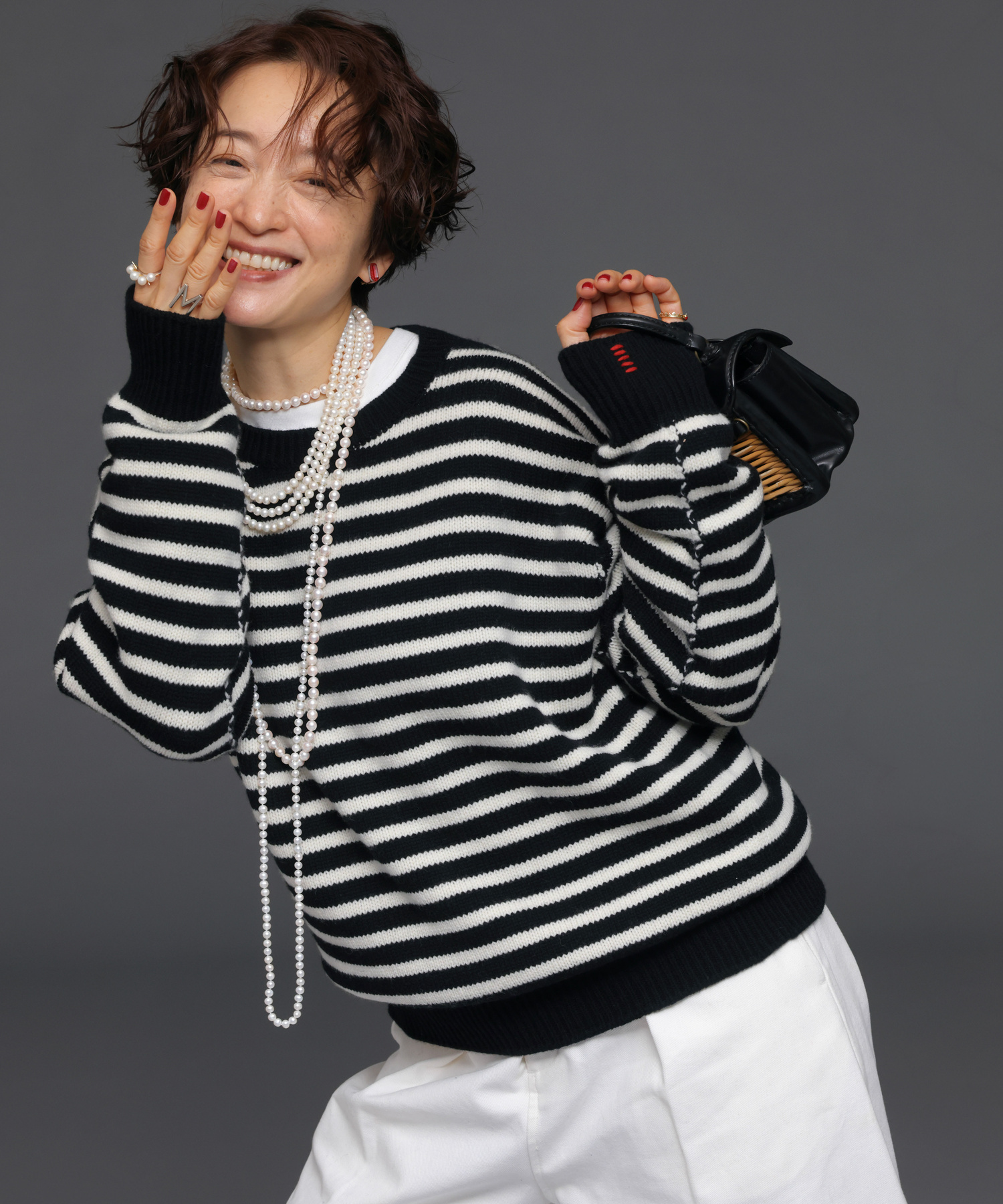 EXTRA FINE LAMBSWOOL SWEATER with MIYAKO TAKAYAMA